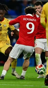 Brandon Thomas-Asante in action for Ghana against Wales on Tuesday evening