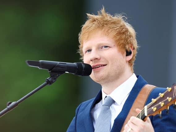 Ed Sheeran performs during the Platinum Jubilee