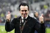 Unai Emery celebrates following the win (Nick Potts/PA)