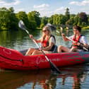The Summit Oceana inflatable kayak includes paddles, seats and a carry bag for easy summer adventures