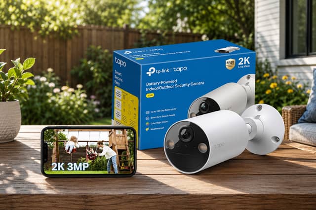 The Tapo TC82 combines 2K recording, colour night vision and long battery life in a compact wireless design