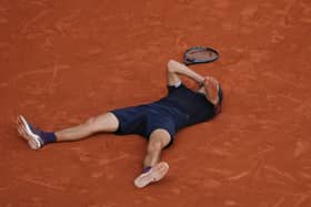 Alexander Zverev reacts to winning the French Open