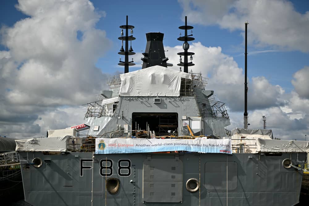 The stern of HMS Glasgow