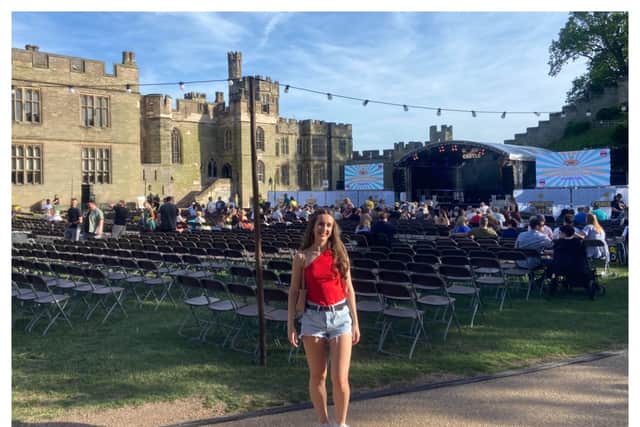 I watched a comedy show in the grounds of a medieval castle in the West Midlands.