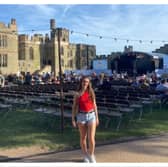 I watched a comedy show in the grounds of a medieval castle in the West Midlands.