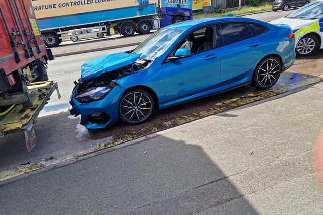 Emergency services were called to the crash in Wolverhampton