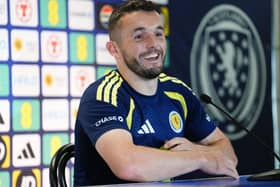 John McGinn at a press conference