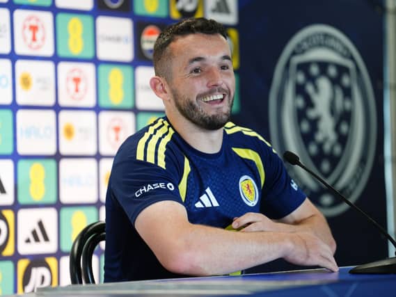 John McGinn at a press conference