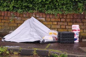 Equipment at stabbing scene