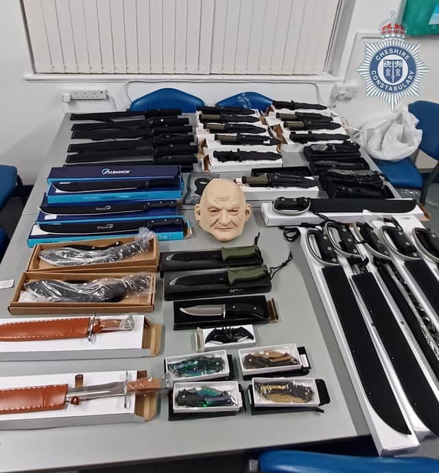 Sinister mask and 40 zombie knives found by police in 'alarming ...