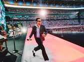 Harry Styles on stage at Wembley