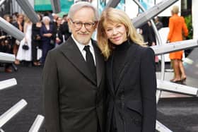 Steven Spielberg and Kate Capshaw attend the Disclosure Day UK premiere