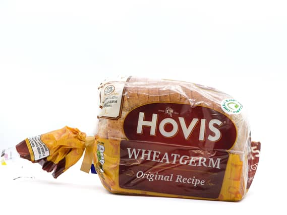A Hovis wheatgerm loaf in its packaging