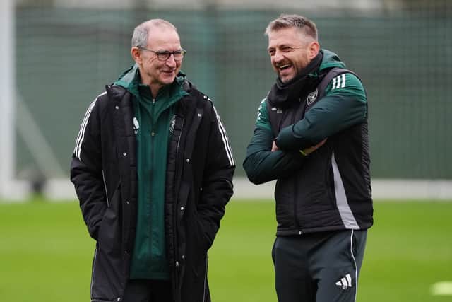 Gavin Strachan, right, pictured in his Celtic days, is a very well-regarded coach and worked with intensity.