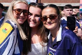 Scotland fans happy in the sunshine