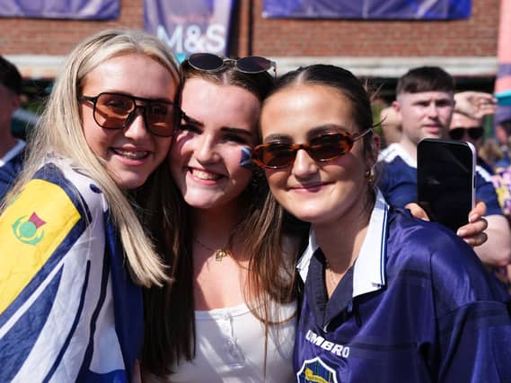 Scotland fans happy in the sunshine