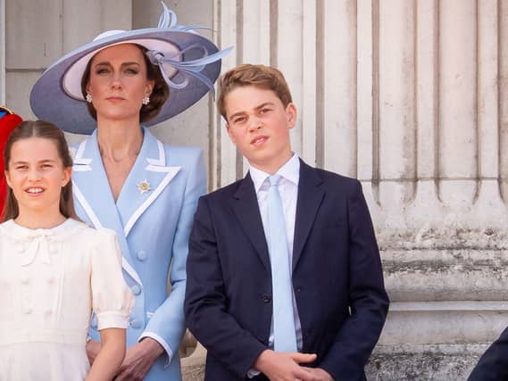 Prince George with his family on the Buckingham Palace balcony