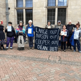 Protesters Outside County Buildings In Stafford On Wednesday June 17 2026. 