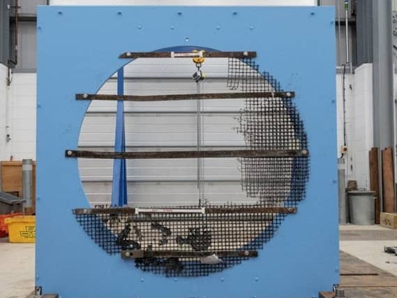 Significant areas of mesh were missing, particularly around the fan’s impeller hub