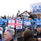 Coventry fans during a victory parade