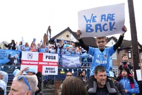 Coventry fans during a victory parade