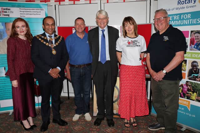 Councillor Clare Horrocks, Mayor Nitish Raut, Paul Lane, Rt Hon Sir Andrew Mitchell MP, Penny Lane, Jonathan Wilding