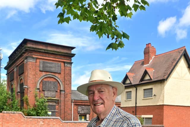 Historian Mark Cooper fears the water tower and pumping station at Goldthorn Hill could fall down