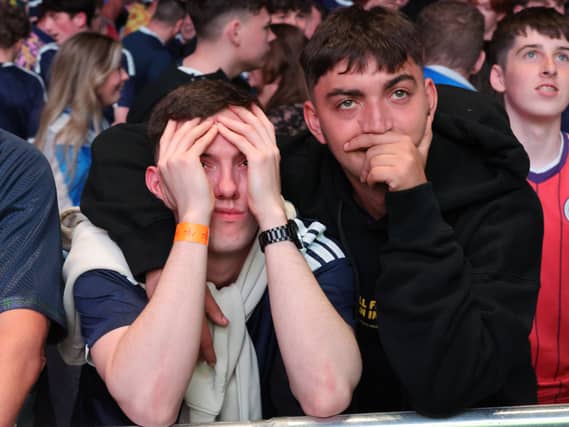 Fans watching Scotland v Morocco