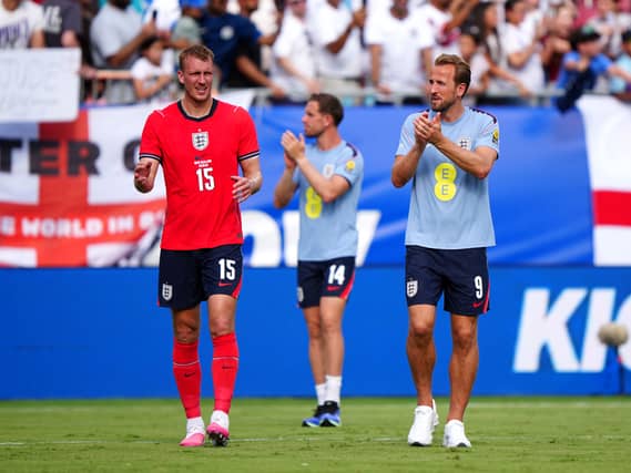 Dan Burn and Harry Kane