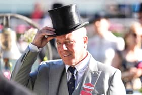 Trainer Wesley Ward after seeing Bacio ridden by Juan Hernandez win The Palace Of Holyroodhouse