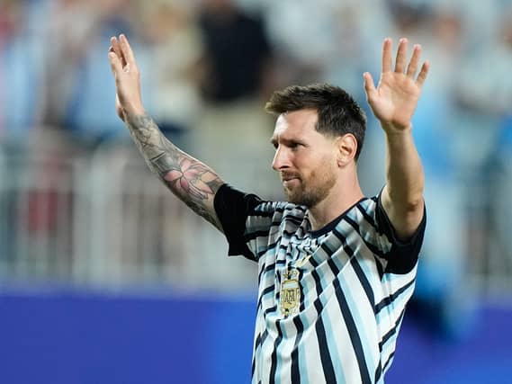Lionel Messi in action