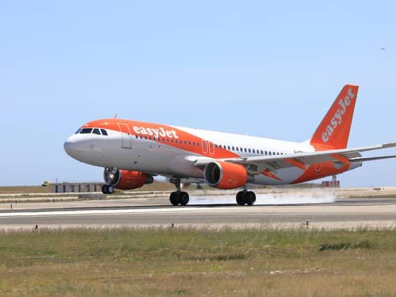Undated handout photo issued by easyJet of one of its planes.