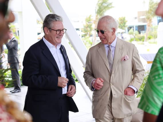 The King talking with Sir Keir Starmer