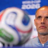 England manager Thomas Tuchel during a press conference at Boston Stadium