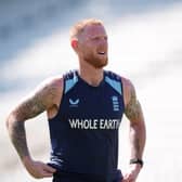 Ben Stokes during a nets session