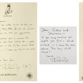 An archive of memorabilia and letters of correspondence between JK Rowling and a terminally ill fan sold for £9,150 at auction