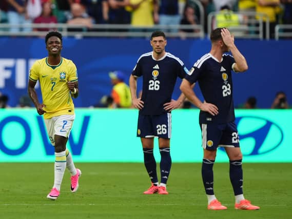 Scotland’s Scott McKenna (centre) at the Miami Stadium
