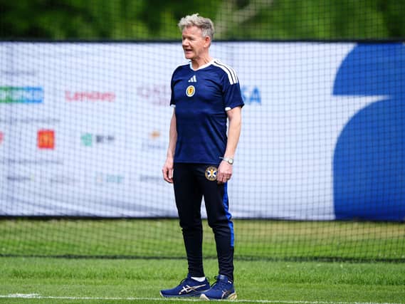 Gordon Ramsay in a Scotland shirt