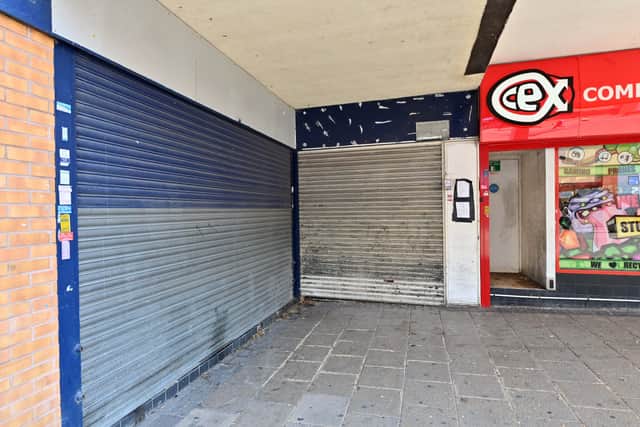 Some of the empty buildings in Walsall town centre.
