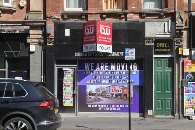 Some of the empty buildings in Walsall town centre.