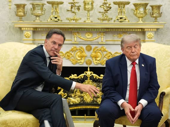 Mark Rutte with Donald Trump in the Oval Office