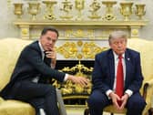 Mark Rutte with Donald Trump in the Oval Office