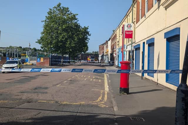Police at the scene in Walsall