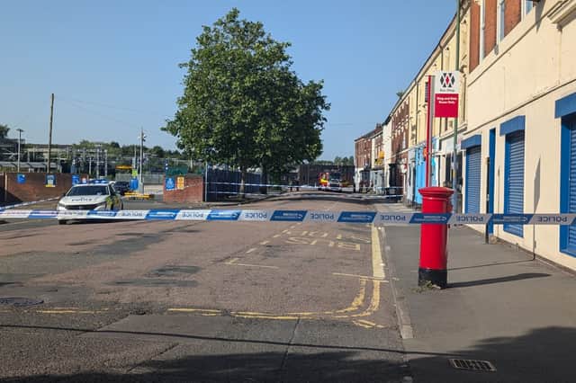 Police at the scene in Walsall