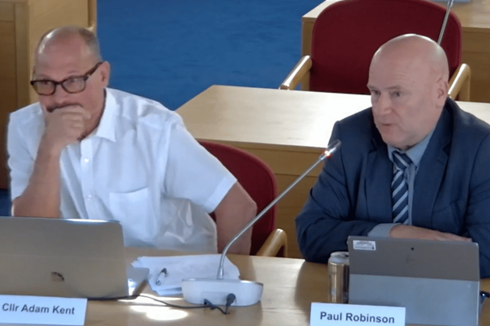 Deputy leader Adam Kent and chief executive Paul Robinson