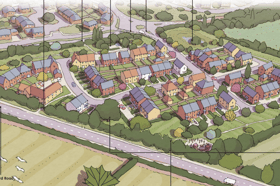 Indicative 3D Bird's eye visualisation of Stafford Road Uttoxeter.