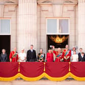 Members of the royal family on the Buckingham Palace balcony