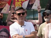 Andy Burnham attends Bev Craig's campaign launch for the Greater Manchester mayoralty