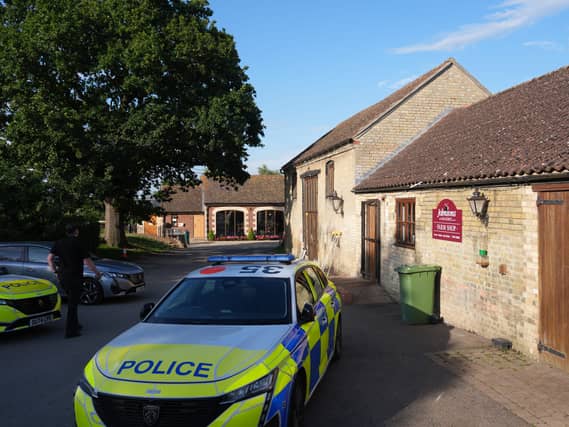 Police at Johnson’s of Old Hurst after a three-year-old boy ended up in a crocodile enclosure at the zoo