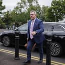 Sir Jeffrey Donaldson arriving at Newry Crown Court last week